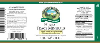 Nature's Sunshine Herbal Trace Minerals - herbal combination supplement