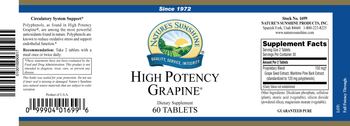 Nature's Sunshine High Potency Grapine - supplement