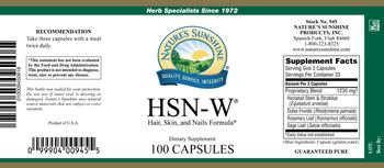 Nature's Sunshine HSN-W - supplement