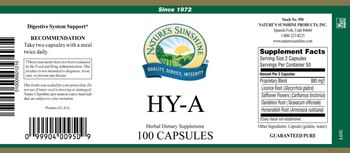 Nature's Sunshine HY-A - herbal supplement