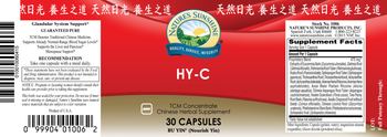 Nature's Sunshine HY-C - chinese herbal supplement
