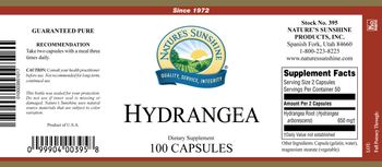 Nature's Sunshine Hydrangea - supplement