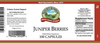 Nature's Sunshine Juniper Berries - herbal supplement