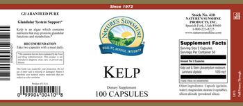 Nature's Sunshine Kelp - supplement