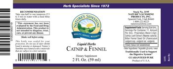 Nature's Sunshine Liquid Herbs Catnip & Fennel - supplement