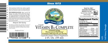 Nature's Sunshine Liquid Vitamin B12 Complete - liquid bcomplex supplement