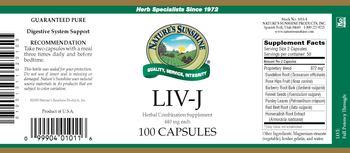 Nature's Sunshine LIV-J - herbal combination supplement