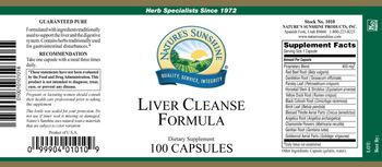 Nature's Sunshine Liver Cleanse Formula - herbal supplement