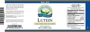 Nature's Sunshine Lutein - supplement