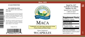 Nature's Sunshine Maca - supplement
