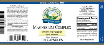 Nature's Sunshine Magnesium Complex - supplement