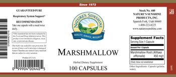 Nature's Sunshine Marshmallow - herbal supplement