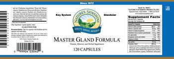 Nature's Sunshine Master Gland Formula - vitamin mineral and herbal supplement