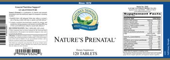 Nature's Sunshine Nature's Prenatal - supplement