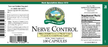 Nature's Sunshine Nerve Control - herbal supplement