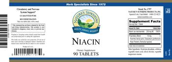 Nature's Sunshine Niacin - supplement