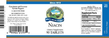 Nature's Sunshine Niacin - supplement