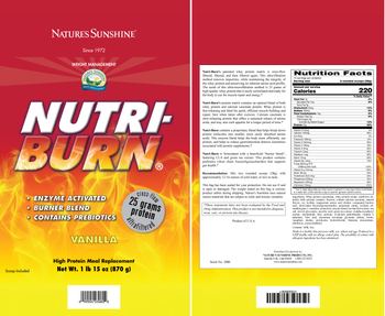 Nature's Sunshine Nutri-Burn Vanilla - 