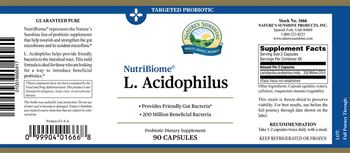Nature's Sunshine NutriBiome L. Acidophilus - probiotic supplement