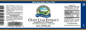 Nature's Sunshine Olive Leaf Extract - herbal supplement 420 mg each