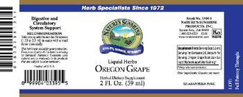 Nature's Sunshine Oregon Grape - herbal supplement