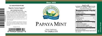 Nature's Sunshine Papaya Mint - supplement