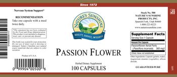 Nature's Sunshine Passion Flower - herbal supplement