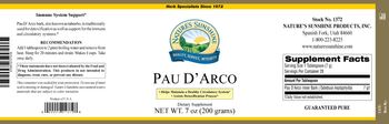 Nature's Sunshine Pau D'Arco - supplement