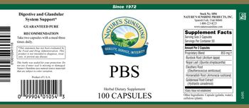 Nature's Sunshine PBS - herbal supplement