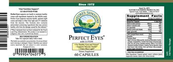 Nature's Sunshine Perfect Eyes with Lutein - supplement