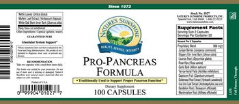 Nature's Sunshine Pro-Pancreas Formula - supplement