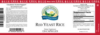 Nature's Sunshine Red Yeast Rice - herbal supplement