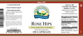Nature's Sunshine Rose Hips - herbal supplement