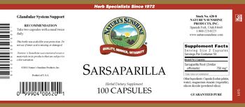Nature's Sunshine Sarsaparilla - herbal supplement