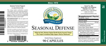 Nature's Sunshine Seasonal Defense - herbal supplement