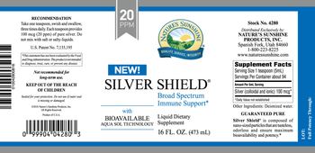 Nature's Sunshine Silver Shield with Bioavailable Aqua Sol Technology - liquid supplement