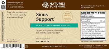 Nature's Sunshine Sinus Support - supplement