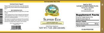 Nature's Sunshine Slippery Elm - herbal supplement