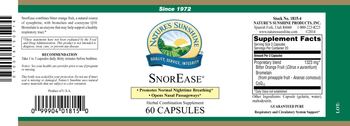 Nature's Sunshine SnorEase - herbal combination supplement