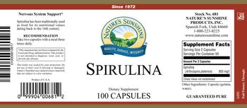 Nature's Sunshine Spirulina - supplement