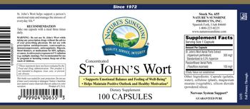 Nature's Sunshine St. John's Wort Concentrated - supplement