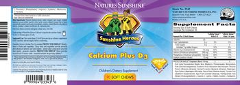 Nature's Sunshine Sunshine Heroes Calcium plus D3 - childrens supplement