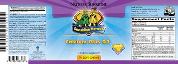 Nature's Sunshine Sunshine Heroes Calcium Plus D3 - supplement