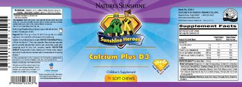 Nature's Sunshine Sunshine Heroes Calcium Plus D3 - childrens supplement