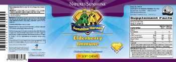 Nature's Sunshine Sunshine Heroes Elderberry Immune - childrens supplement