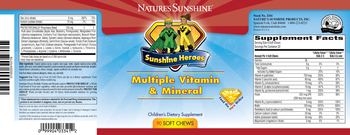 Nature's Sunshine Sunshine Heroes Multiple Vitamin & Mineral - childrens supplement