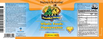 Nature's Sunshine Sunshine Heroes Whole Food Papayazyme - supplement