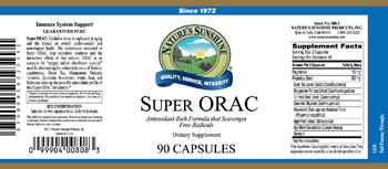 Nature's Sunshine Super Orac - supplement