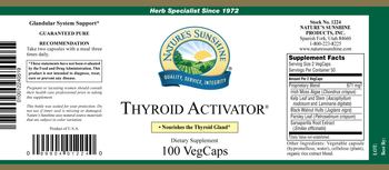 Nature's Sunshine Thyroid Activator - supplement