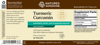 Nature's Sunshine Turmeric Curcumin - supplement